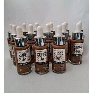 Maybelline Super Stay 24HR Skin Tint Foundation 372 Deep Lot of 15 Vegan